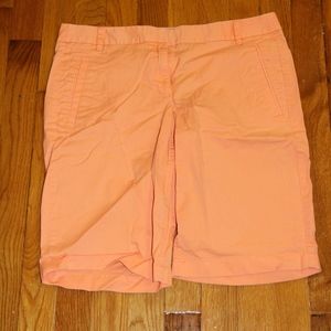 J. Crew bright orange Bermuda shorts